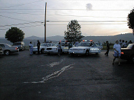 police cars in the parking lot