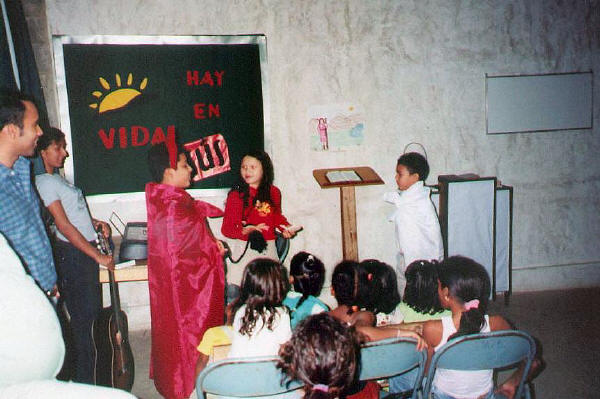 children were putting on a skit